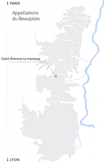 Carte des appellations du beaujolais